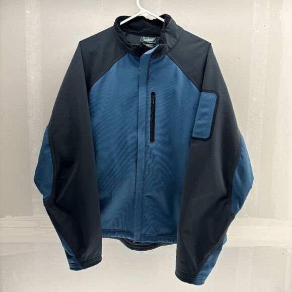 L.L. Bean Early & Late Season Spring Ski Jacket Shell Armpit Zips Blue Black XL - Picture 1 of 10